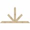 Ekena Millwork Saratoga Rough Sawn Timber Gable Bracket, Douglas Fir, 96"W x 52"H x 4"D x 6"F, 13/12 Pitch GBW096X52X0406SAR00RDF - alternate 1